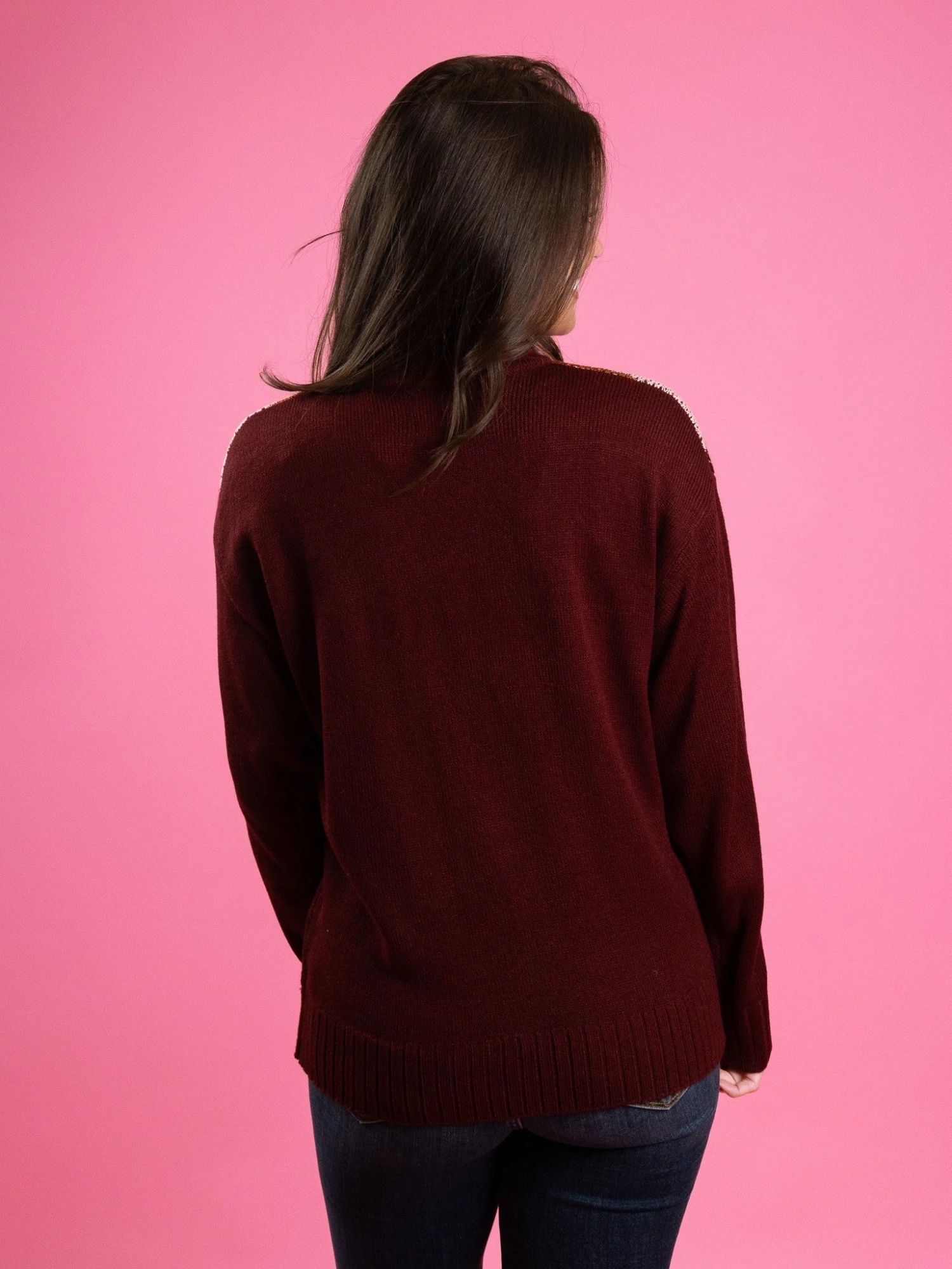 Color Block Long Sleeve Round Neck Sweater | S-3X - Image 3