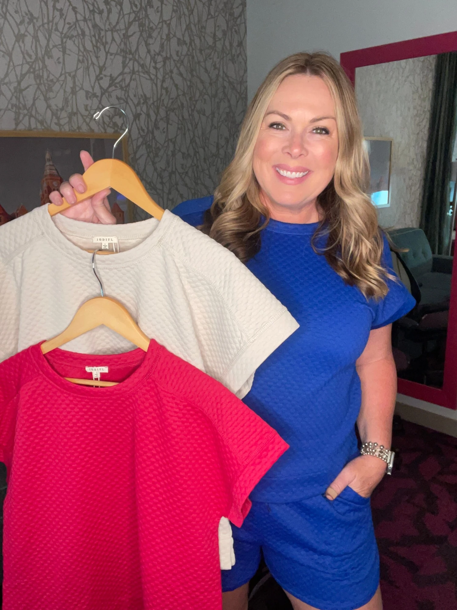 Embossed Short Sleeve Top | S - 3X Set W/ Sku53563 - Image 5