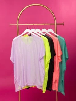 V Neck Drop Shoulder Swim Coverup Top | S-3X