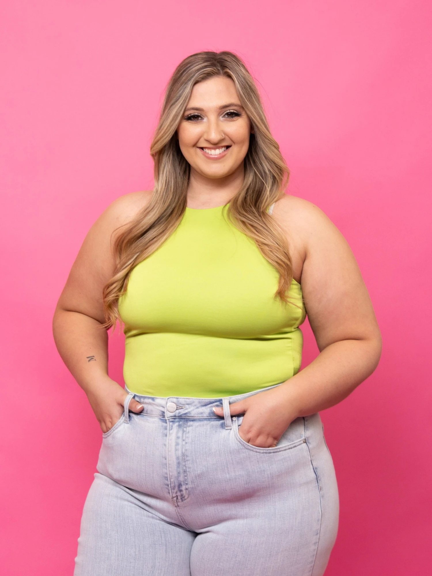 Shades Of Spring Double Layered Sleeveless Bodysuit | S-L *Final Sale* - Image 2