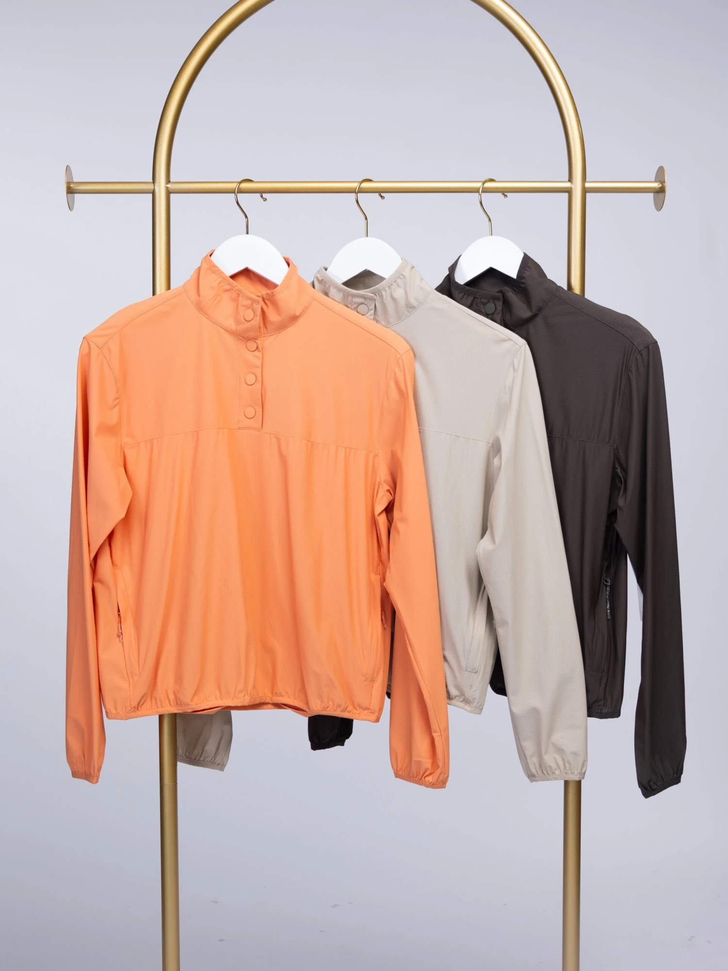 Mono B 1/4 Button Mock Neck Active Pullover | S-L SET W/ Sku49182