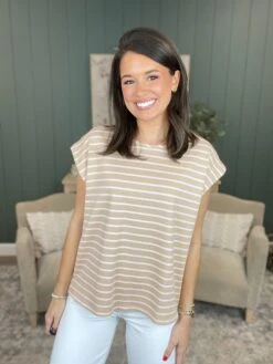 Striped Muscle Sleeve Top | S - XL