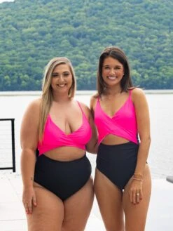 Crossover Colorblock Cutout One Piece Swimsuit | S - XL *Final Sale*