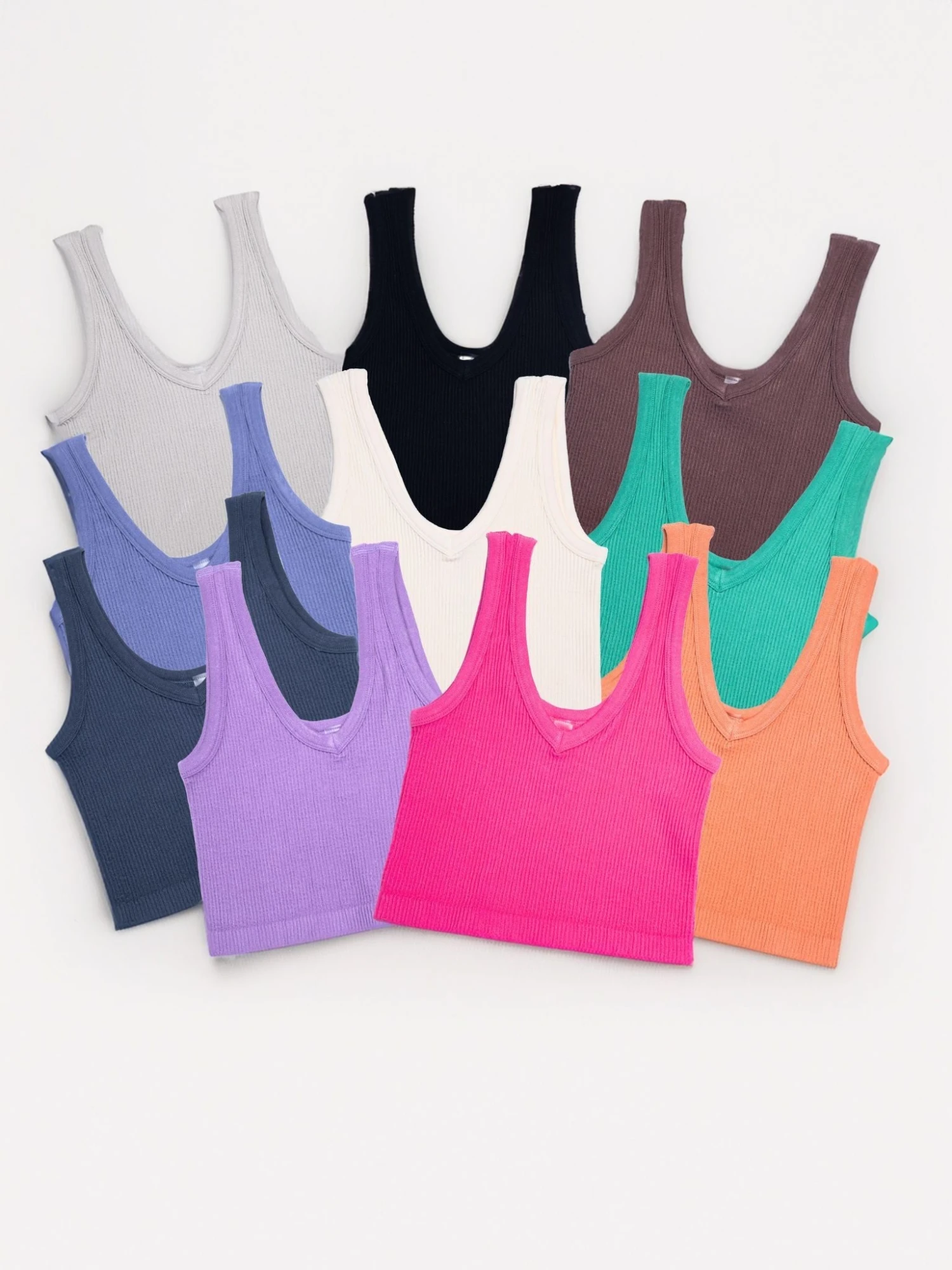 Mono B Ribbed V Neck Seamless Brami | S-3X