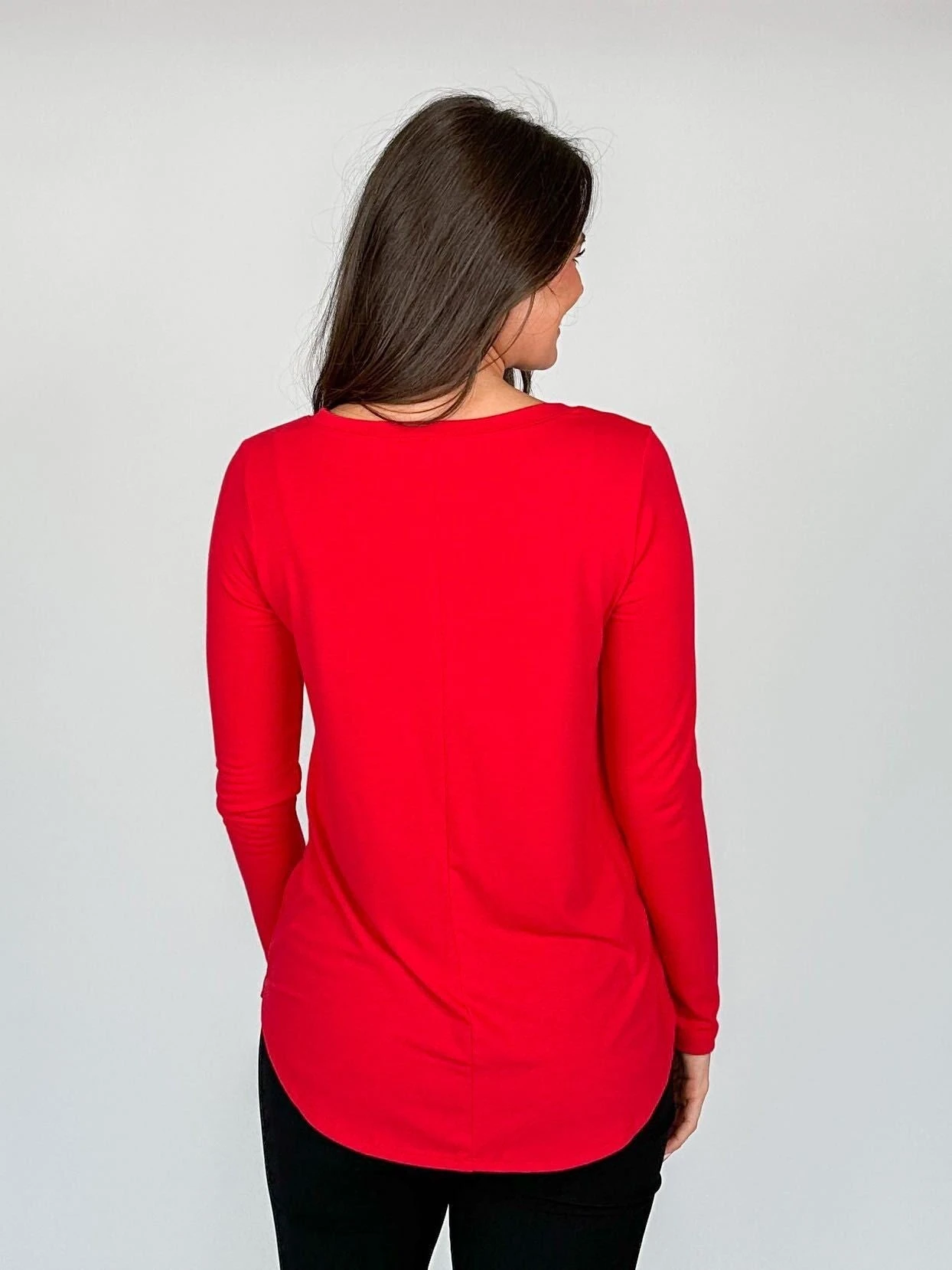 Zenana Long Sleeve V-Neck Top W/ Chest Sequin Pocket | S - 3X - Image 4