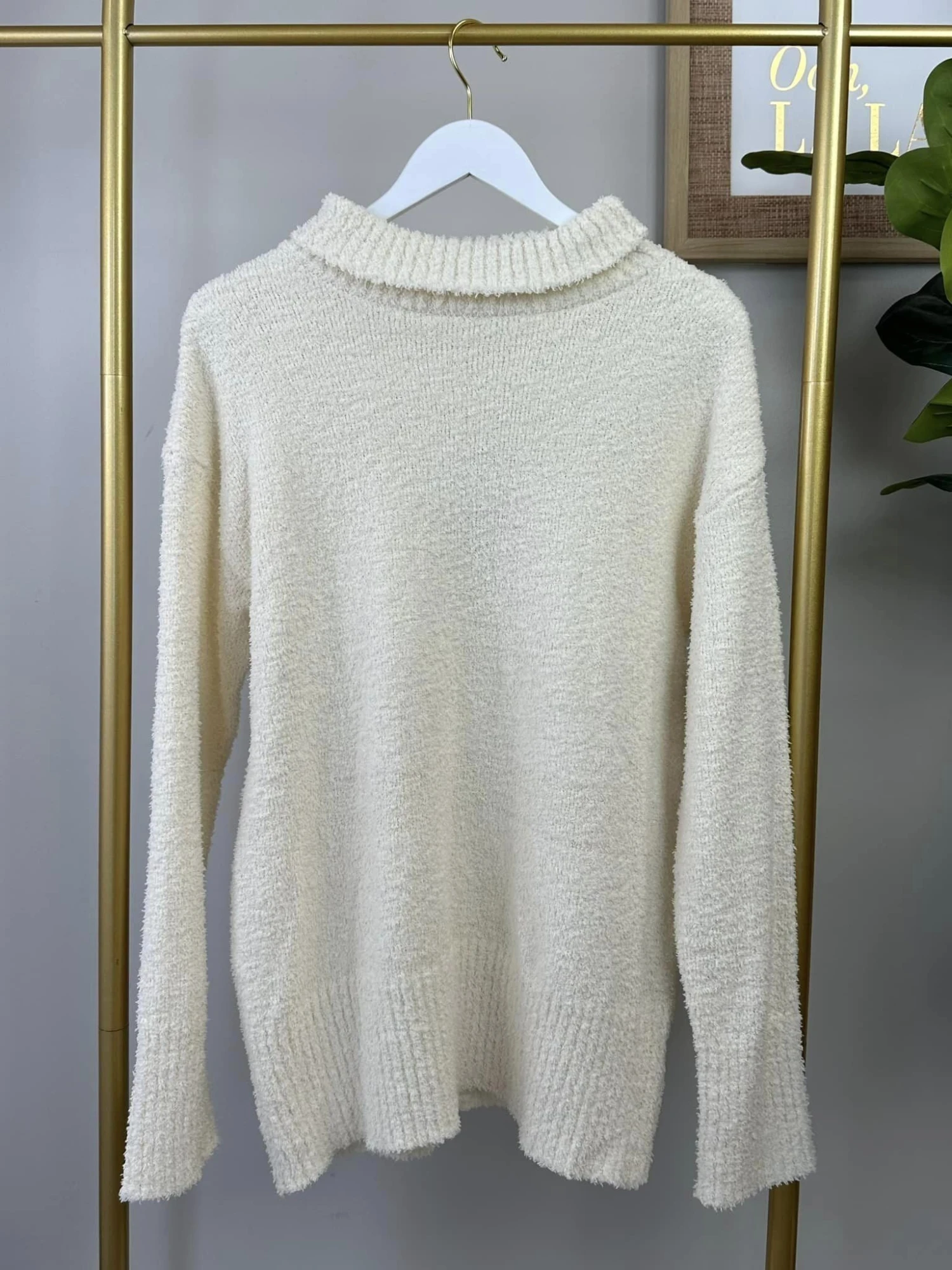 High Neck Oversize Sweater Top | S-3XL
