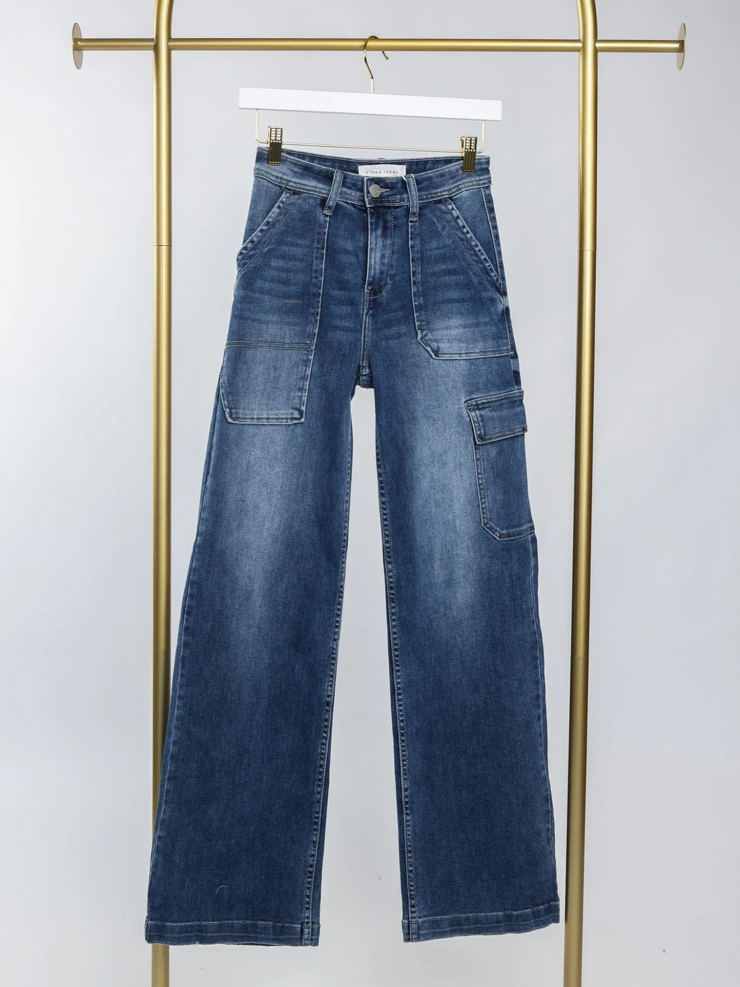 Risen High Rise Wide Leg Cargo Jeans | 0 - 3X