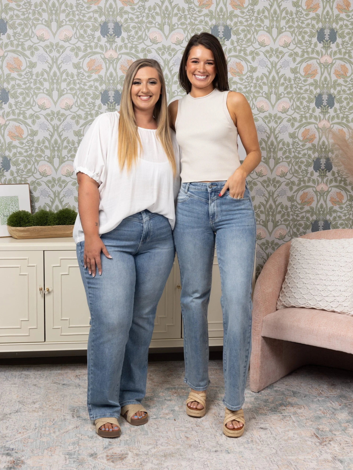 Judy Blue High Waist Front Yoke Retro Wide Leg Jeans | 0 - 24