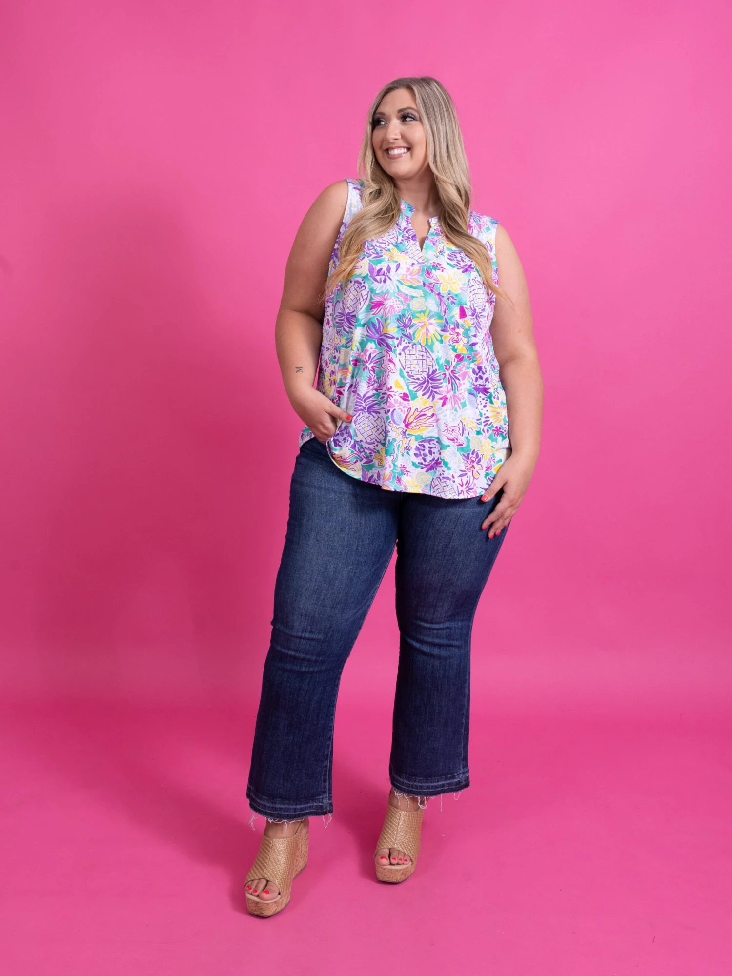 Risen High Rise Crop Flare Jeans | 0 - 3X - Image 5