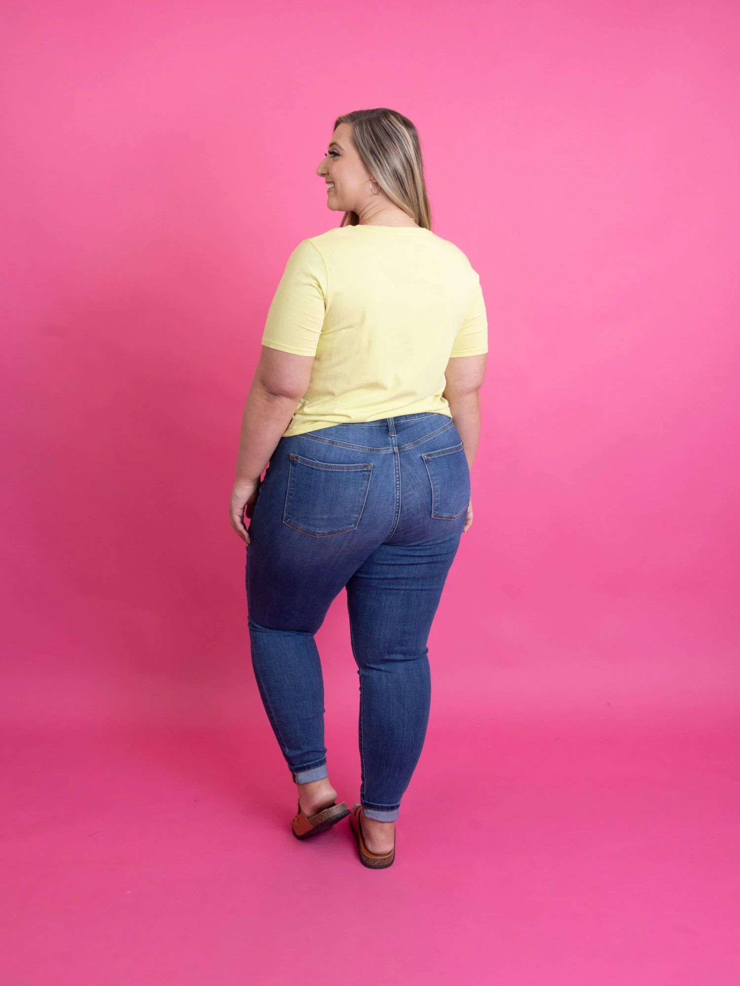 Judy Blue High Waist Cuffed Hem Skinny Jeans| 0-24 - Image 6