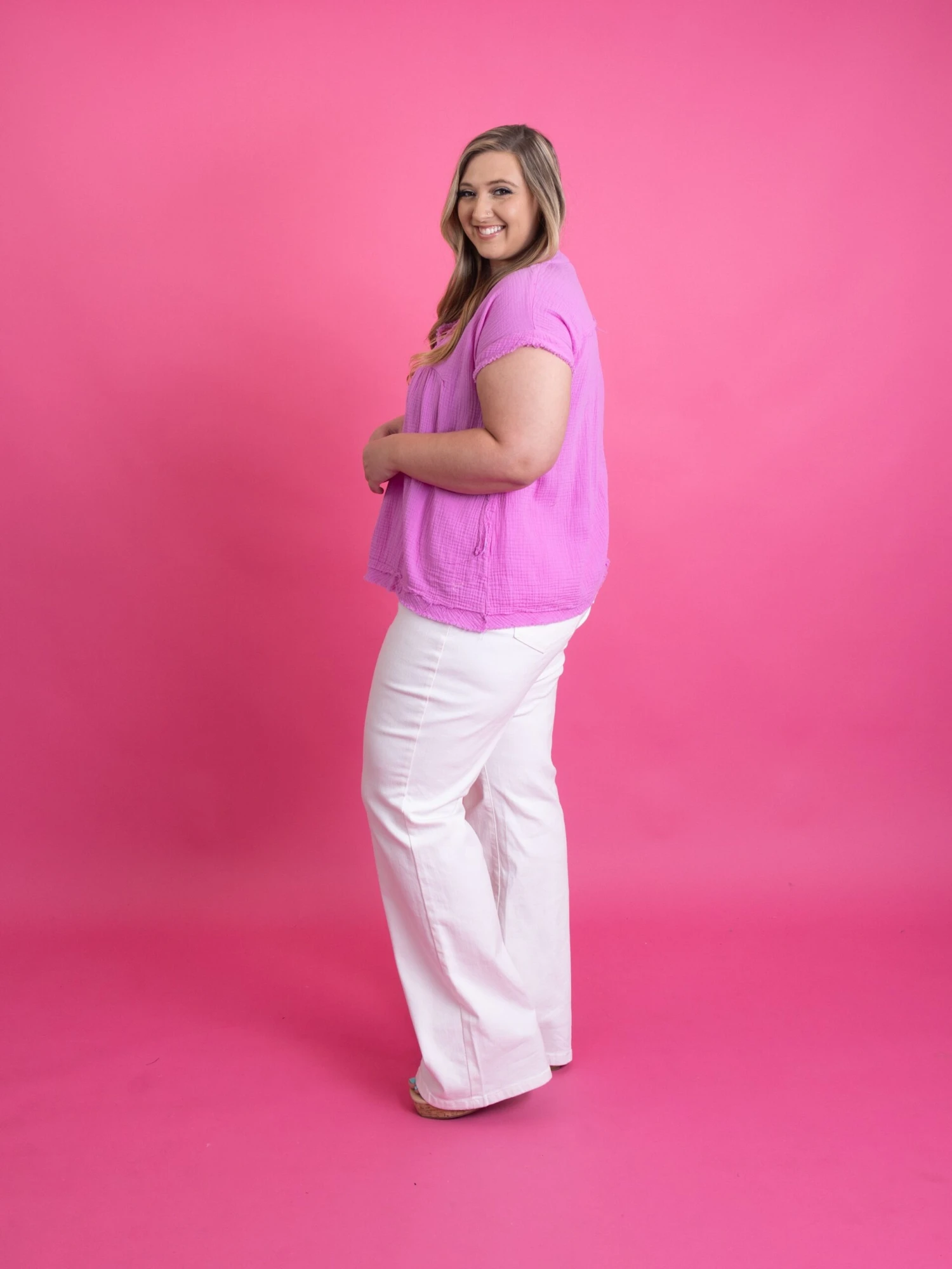 Judy Blue High Waist Braided Waist Band Wide Leg Jeans | 0-24 - Image 6