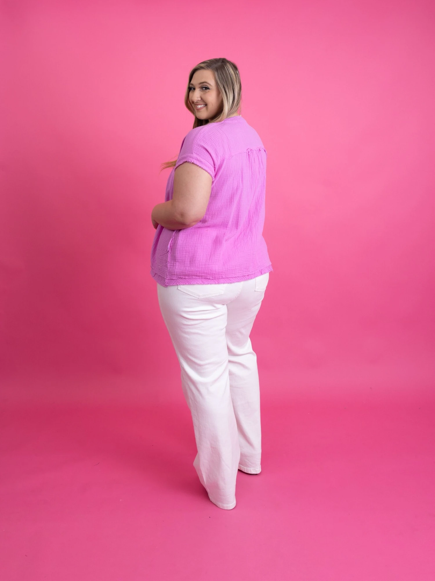 Judy Blue High Waist Braided Waist Band Wide Leg Jeans | 0-24 - Image 7