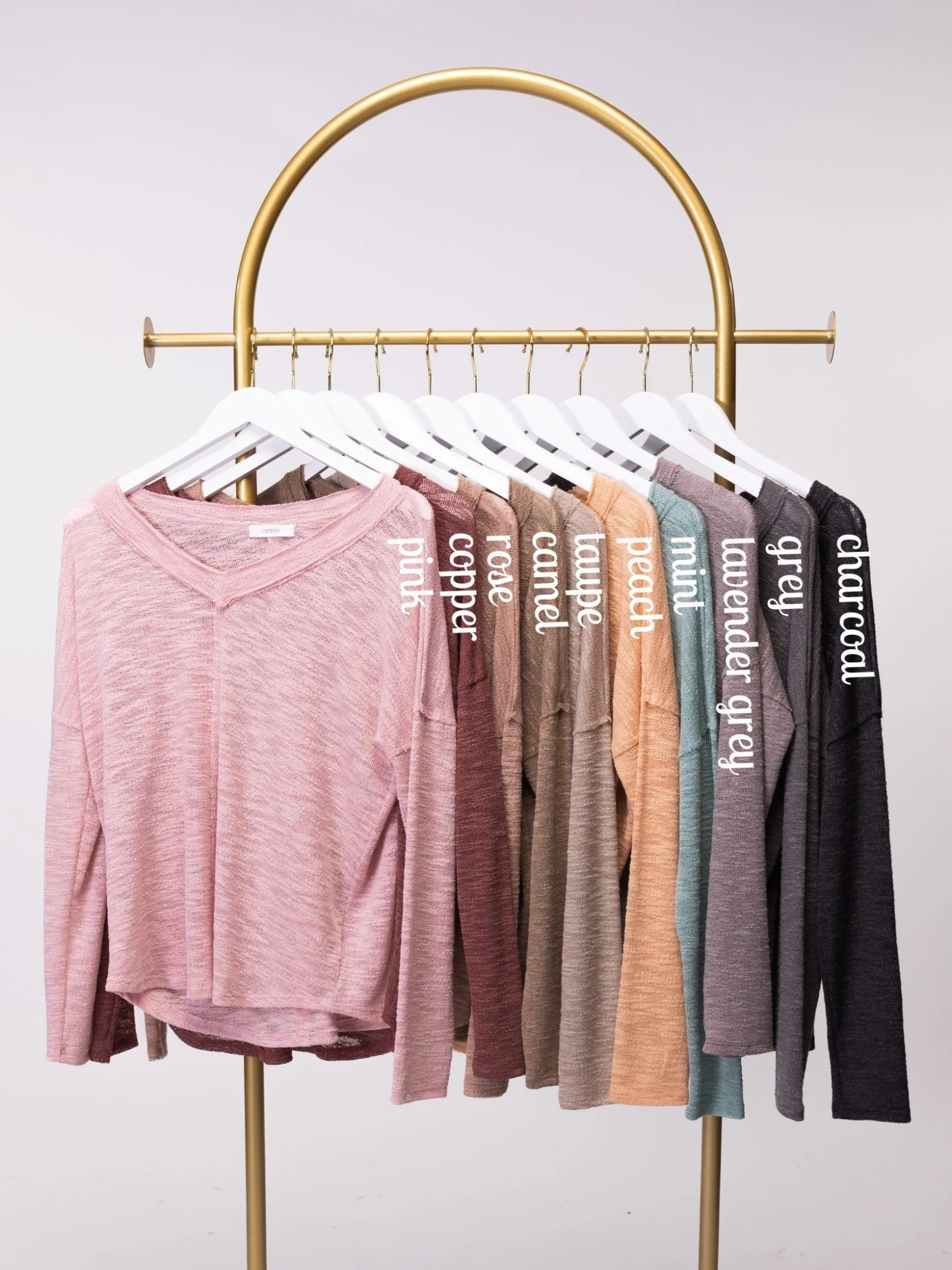 V Neck Long Sleeve Relaxed Top | S-L - Image 2