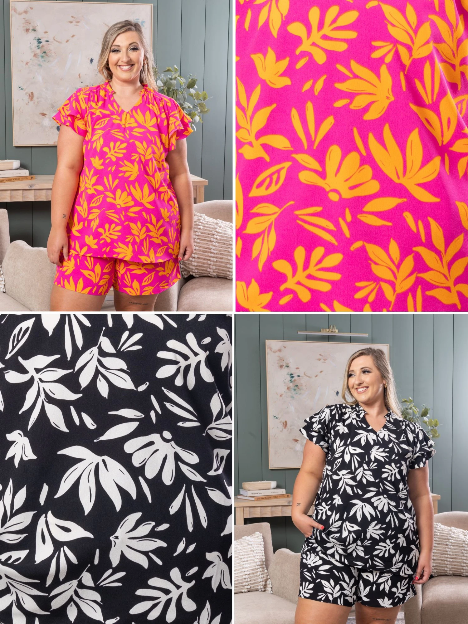 Lined Patterned Shorts | S - 3XL Set W/ Sku52255