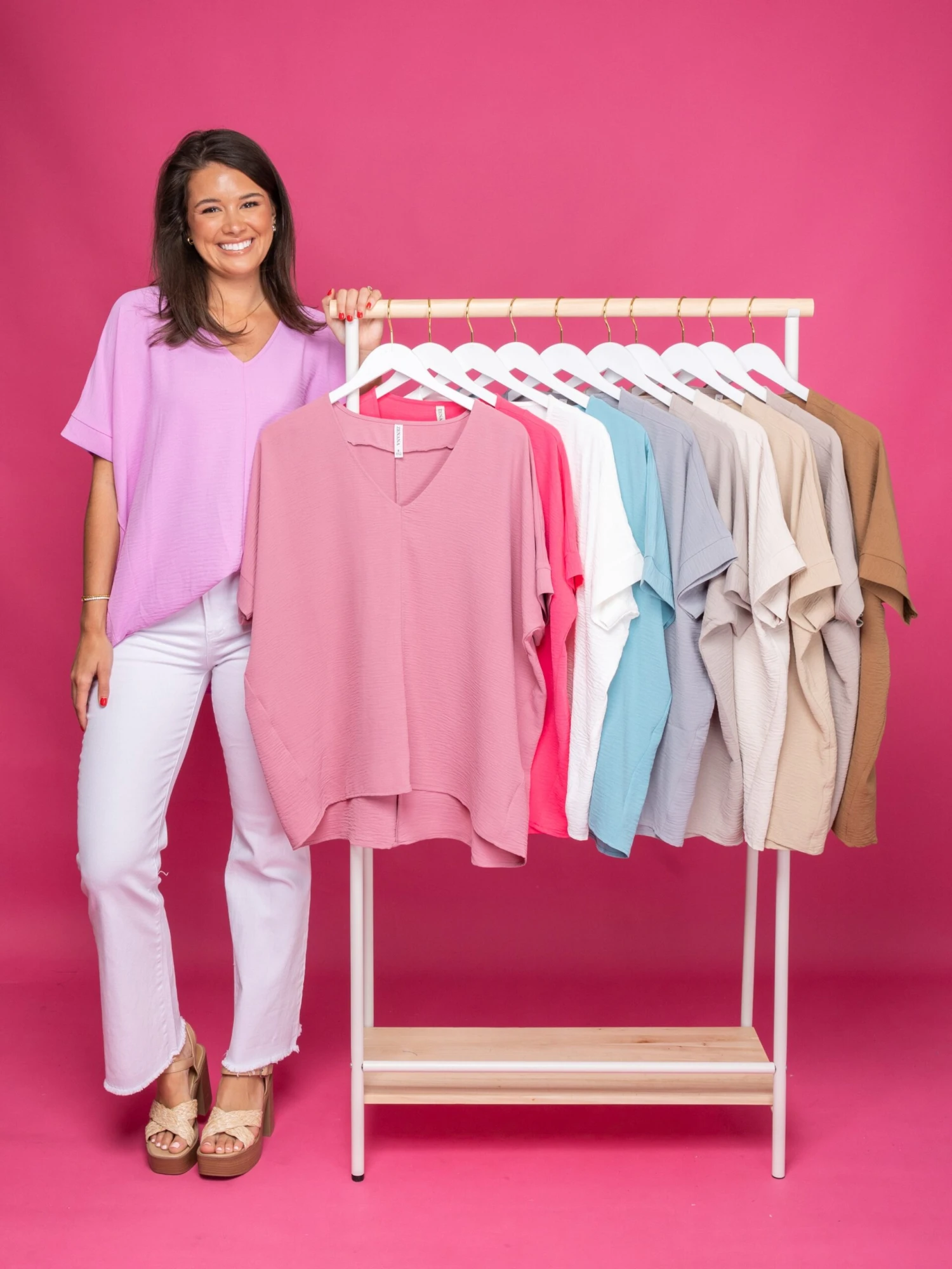 Zenana V-Neck Dolman Airflow Top | S-3XL