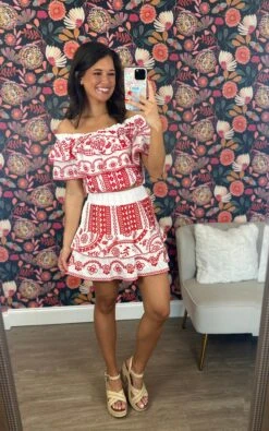 Embroidered Tiered Skirt | S - L