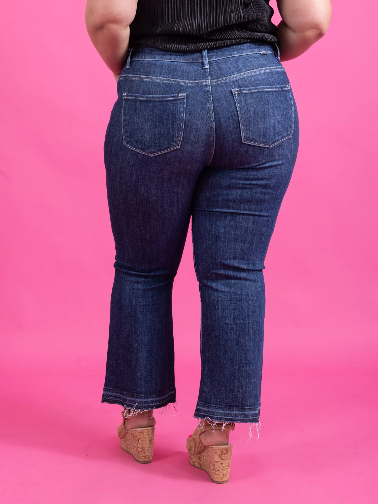 Risen High Rise Crop Flare Jeans | 0 - 3X - Image 4