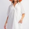Textured Woven Loose Fit Dress | S - L