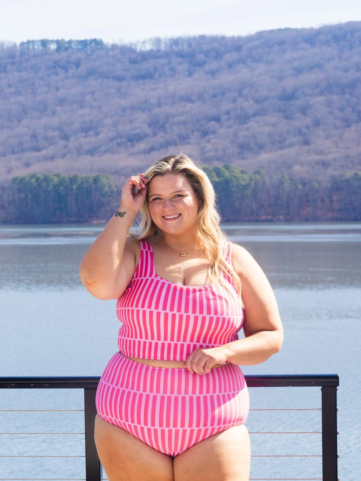 Coral Reef Square Neck Striped Swim Top | S-3X *Final Sale* - Image 2