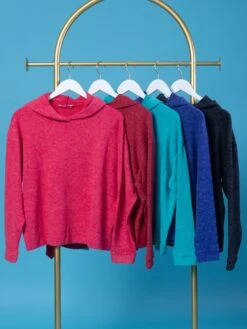 Zenana Luxe Hacci Long Sleeve Hooded Top | S-3X