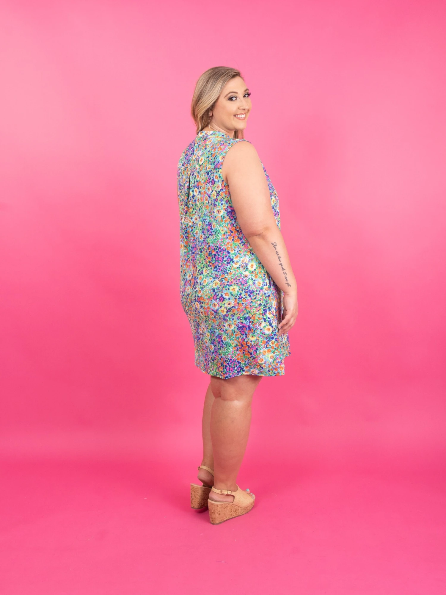 Lizzy Wrinkle Free Sleeveless Dress | S - 3X - Image 3