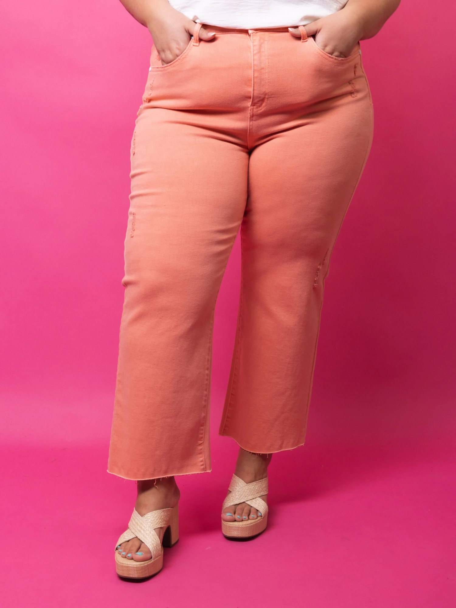 Special A High Rise Stretch Cropped Straight Leg Jeans| 1 - 3XL - Image 3