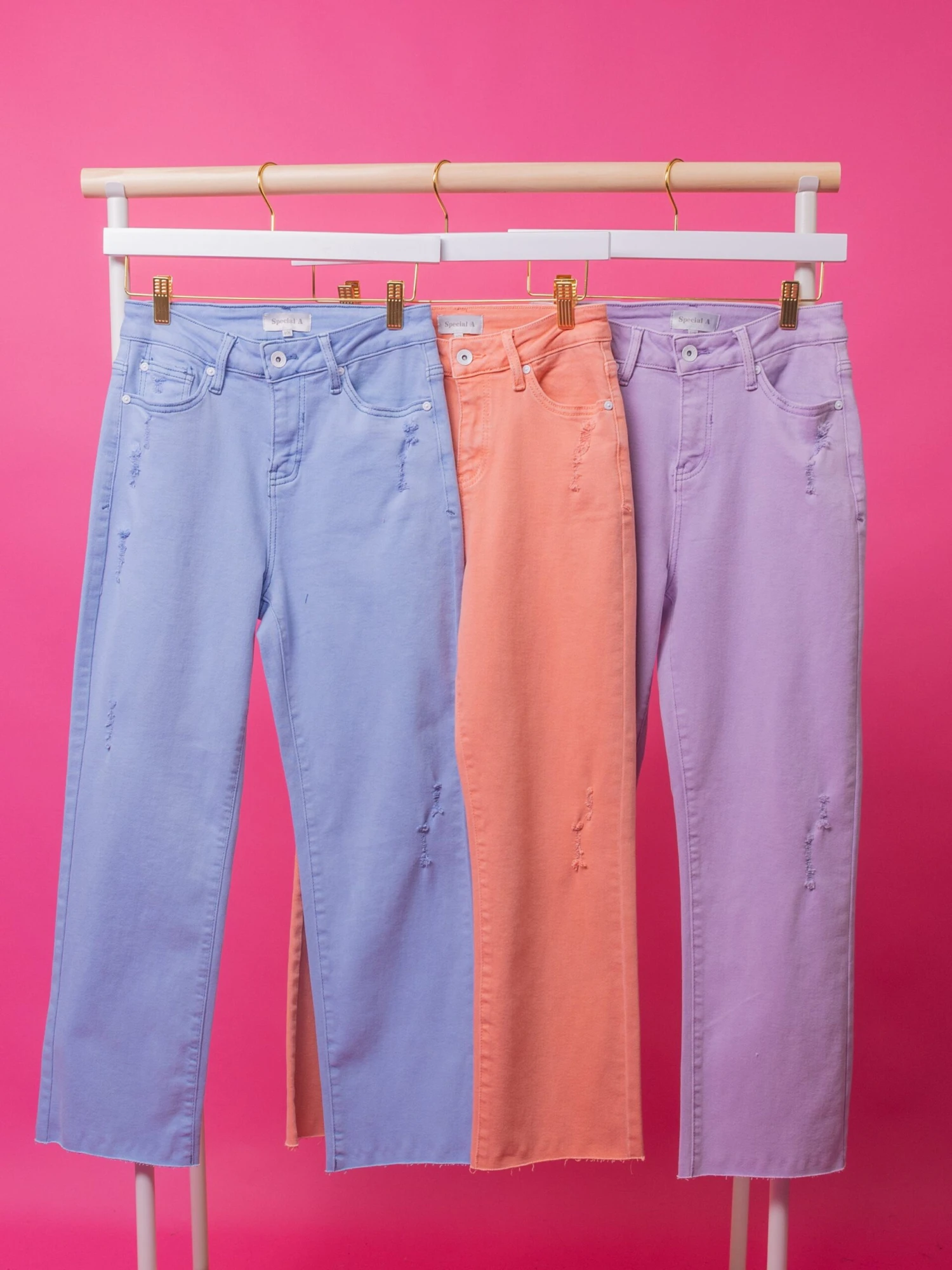 Special A High Rise Stretch Cropped Straight Leg Jeans| 1 - 3XL