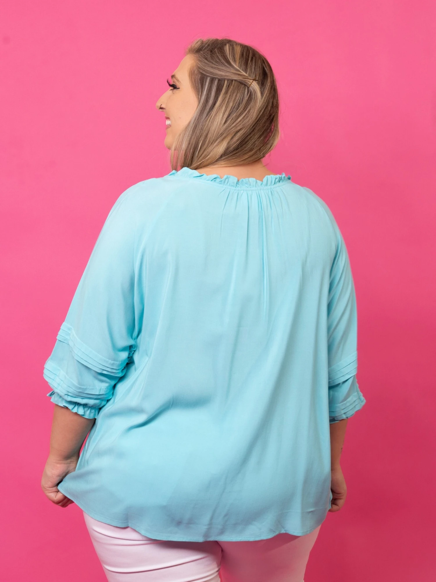 3/4 Sleeve V-Neck Top | S - 3X - Image 5