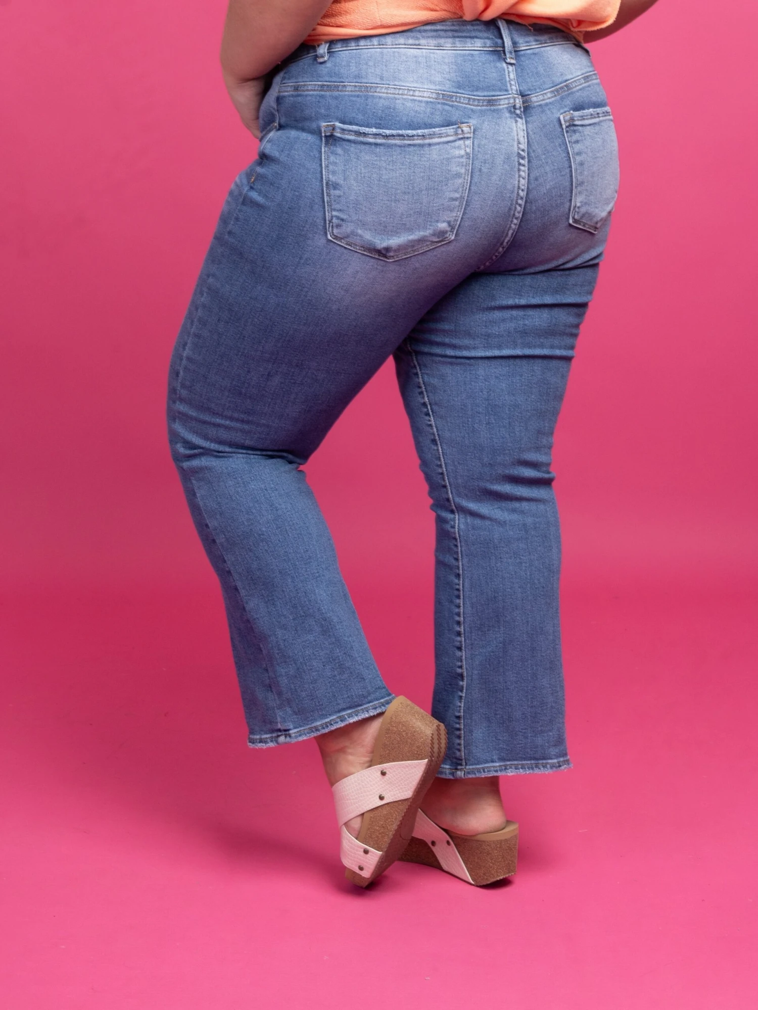 Risen Mid Rise Cropped Flare Jeans | 0-3X - Image 4