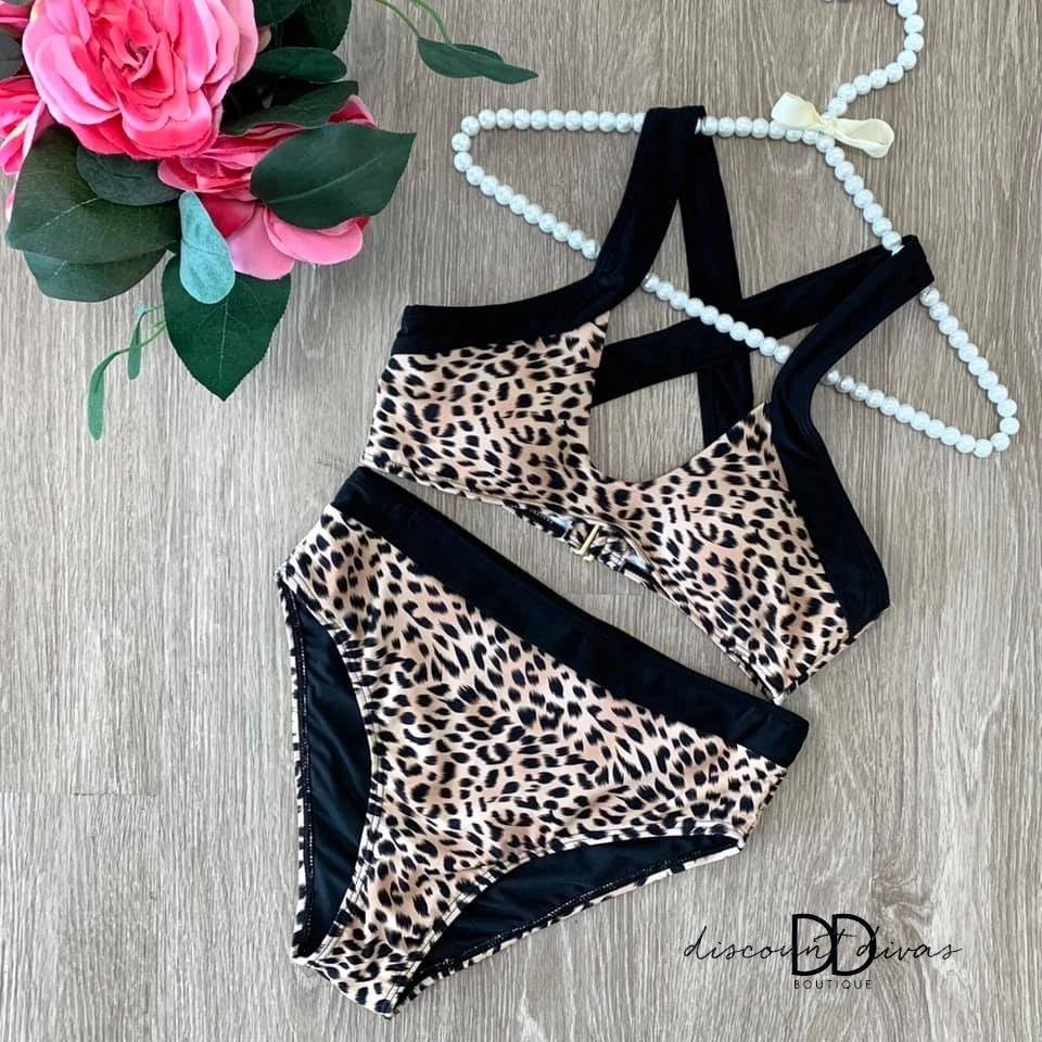Leopard High Waisted Bikini Set *Final Sale*