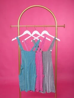 7thRay Raised Rib Romper W/ Pockets | S - XL