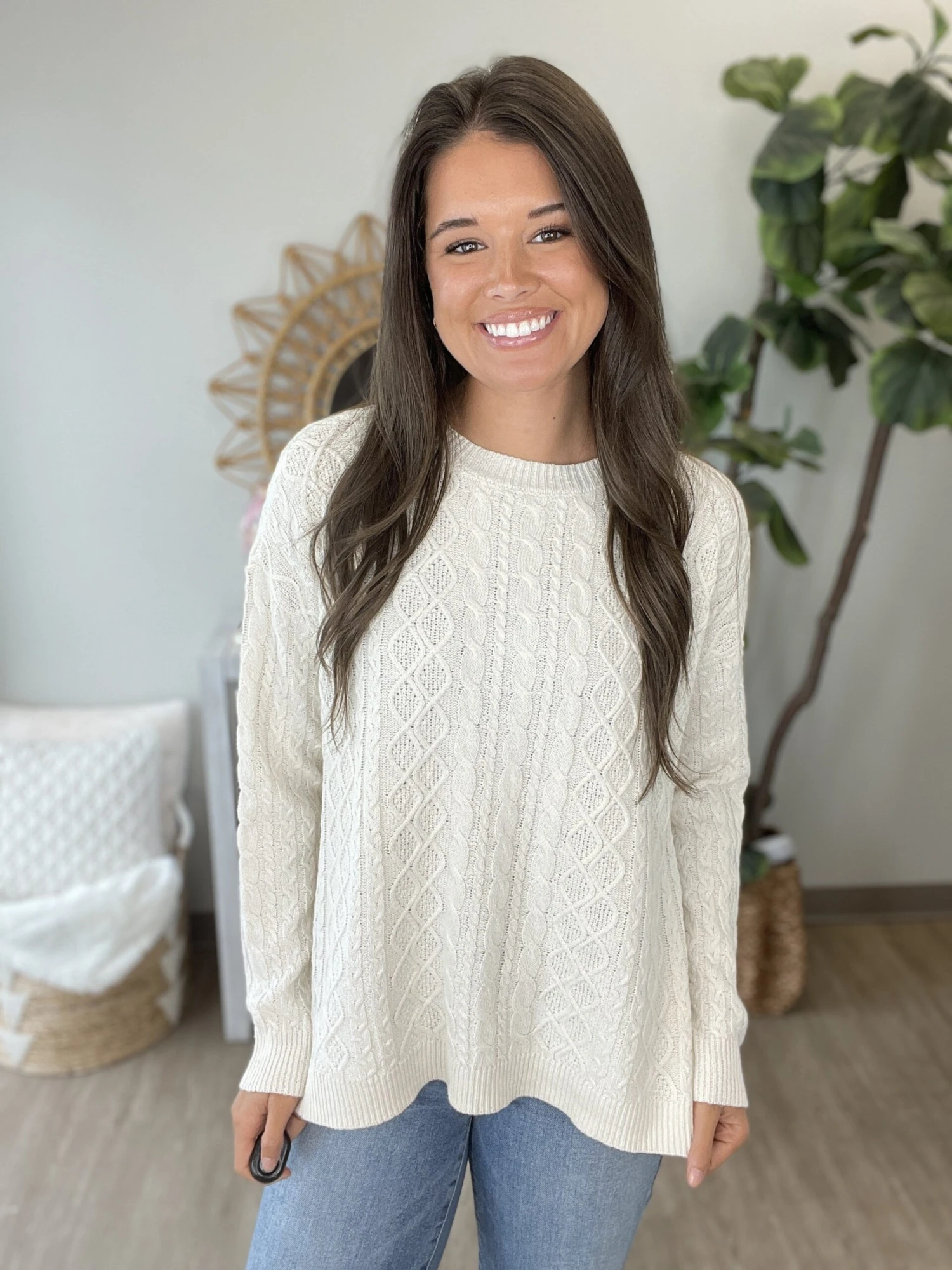 STACCATO Cable Knit Crew Neck Sweater| S-L - Image 2