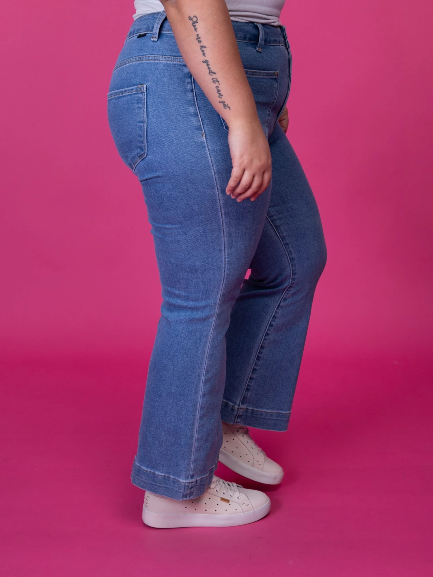 Risen Front Patch Pocket Crop Bootcut Jeans | 0-3X - Image 2