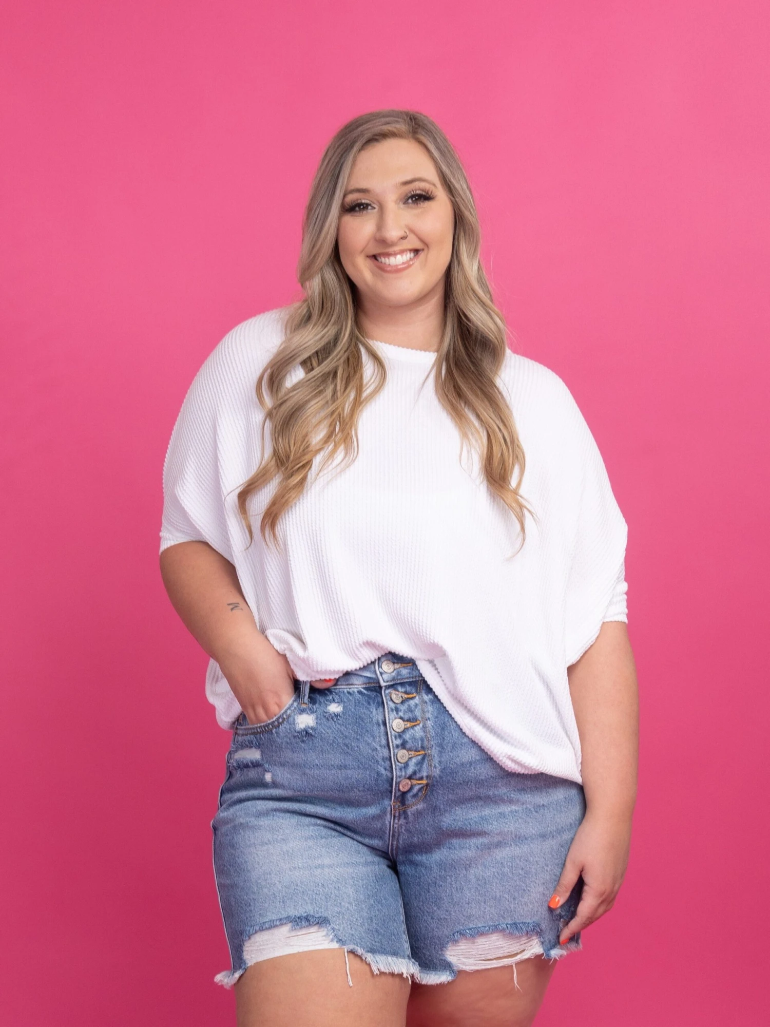 Judy Blue High Waist Magic Destroy Button Fly Cut Off Shorts | S-3X