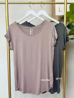 Round Neck Cap Sleeve Top | S-L
