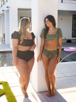 Bubble Sleeve High Waist Bikini | S-XL *Final Sale*