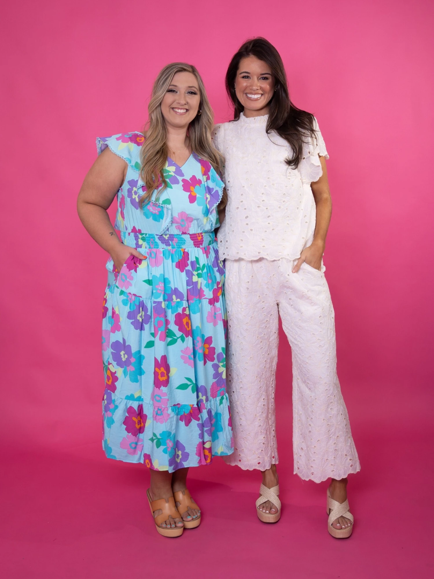 Floral Print V-Neck Lace Detail Flutter Sleeve Maxi Dress | S - 3XL - Image 7