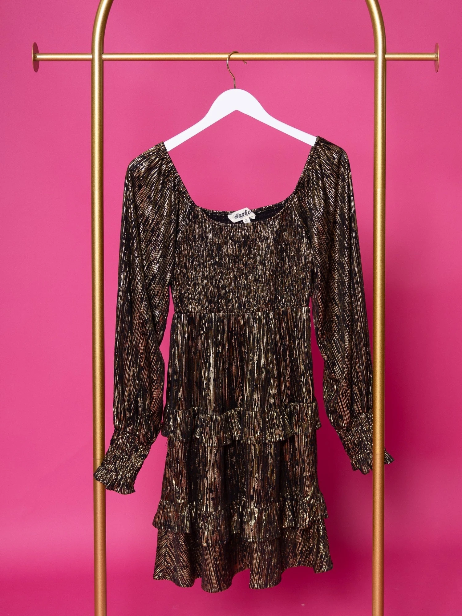 Long Sleeve Round Neck Smocked Fit & Flare Dress | S-3X - Image 3