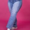 Risen High Rise Patch Pocket Straight Leg Jeans | 0-3X