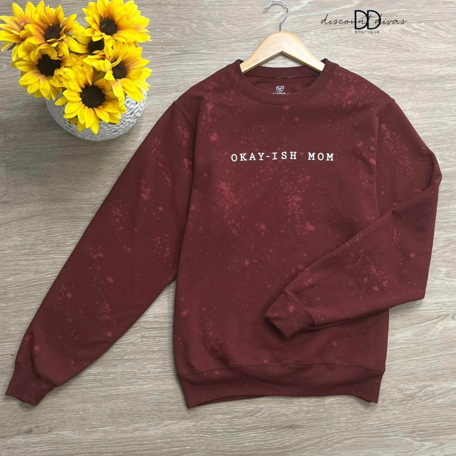 Okay-ish Mom Bleached Sweatshirt | S - 3XL