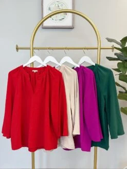 Solid Long Bell Sleeves Top | S - L