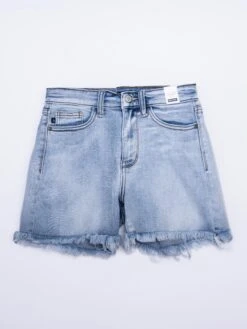 Judy Blue High Waist Fray Hem Cut Off Dad Shorts | S - 3XL
