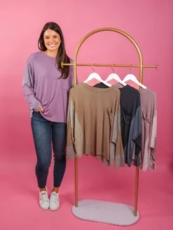 Classic Long Dolman Sleeve Mixed Media Top | S - 3X