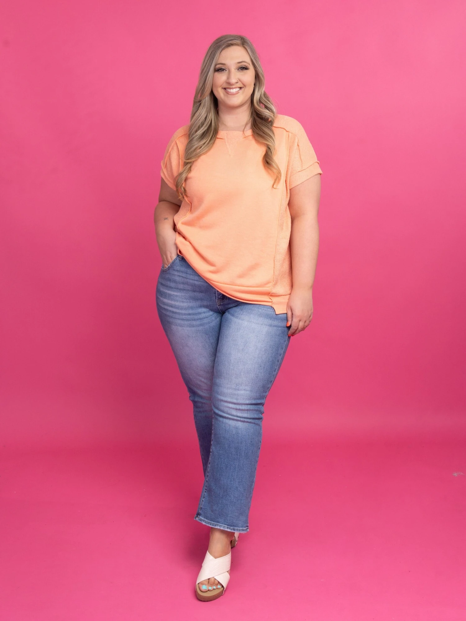 Risen Mid Rise Cropped Flare Jeans | 0-3X