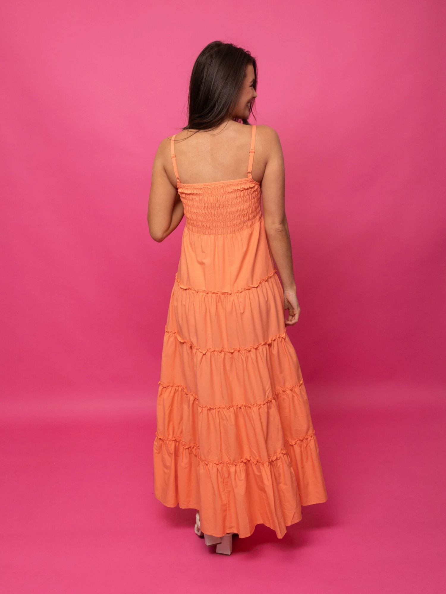 Zenana Smocked Tiered Maxi Dress W/ Spaghetti Straps | S - 3X - Image 5