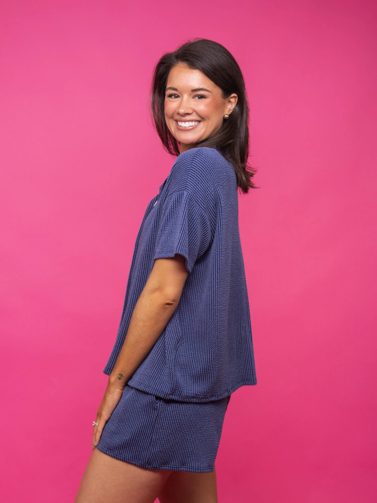 Everyday Comfy Rib Button Down Top | S - 3XL Set W/ Sku50669 - Image 3
