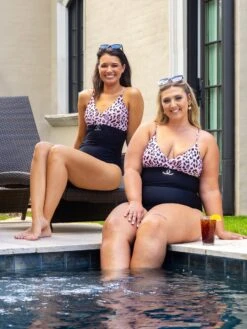 Animal Print Belted Ruched V-Neck One Piece Swimsuit | S - XL *Final Sale*