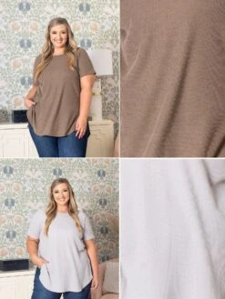 Zenana Melange Waffle Knit Short Sleeve Top | S-3X