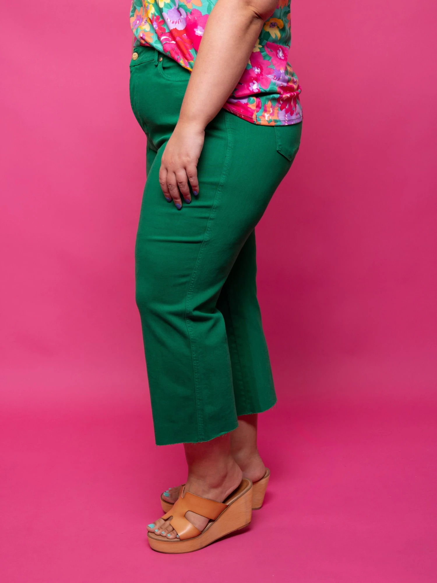 Judy Blue High Waist Garment Dyed Tummy Control Crop Wide Leg Jean | 0 - 24 - Image 5