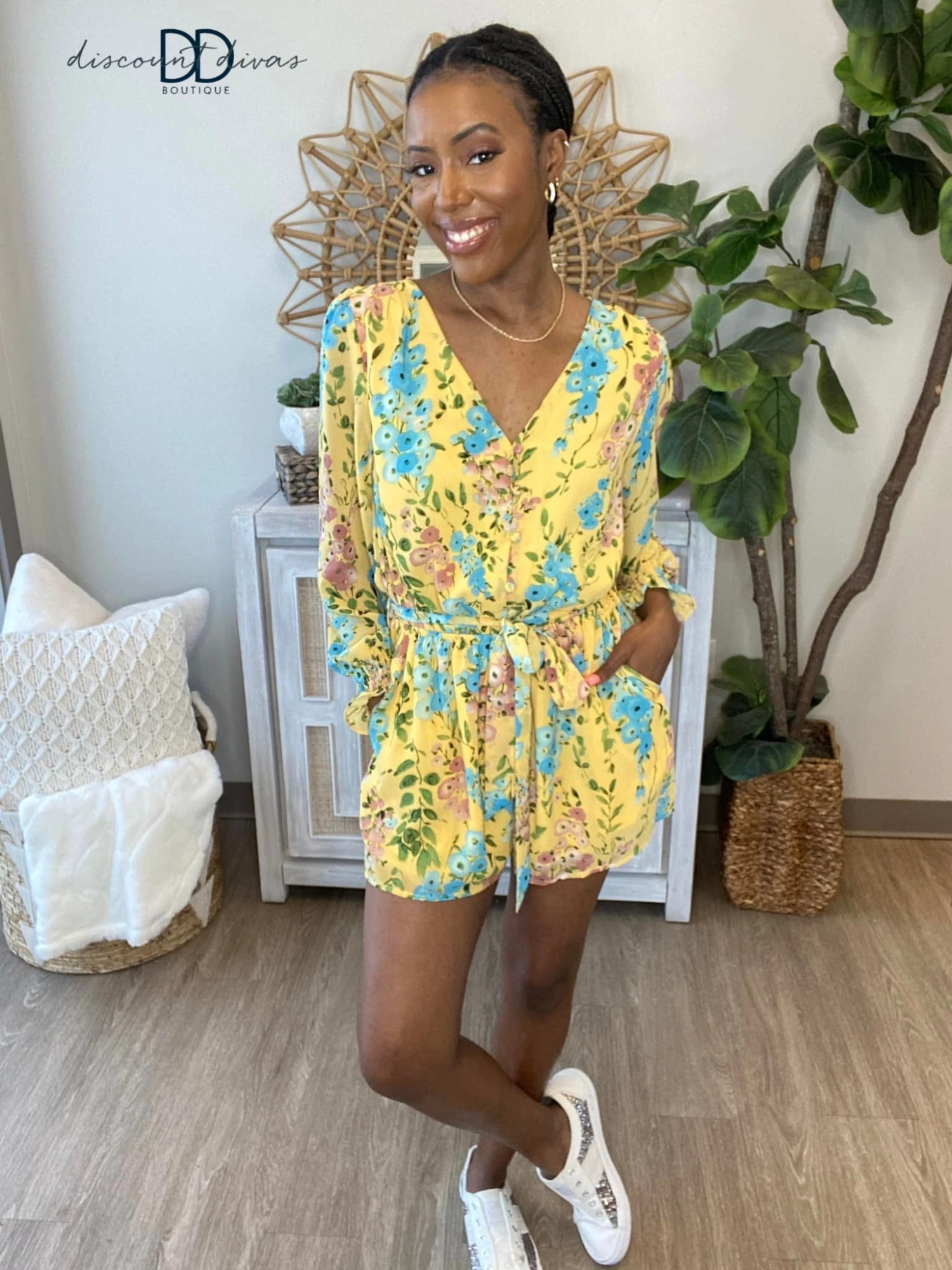 Floral Fountain Romper *Final Sale*